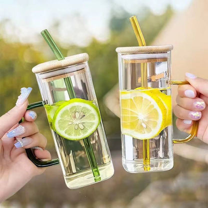 400ml Good morning Square smoothie glass cup