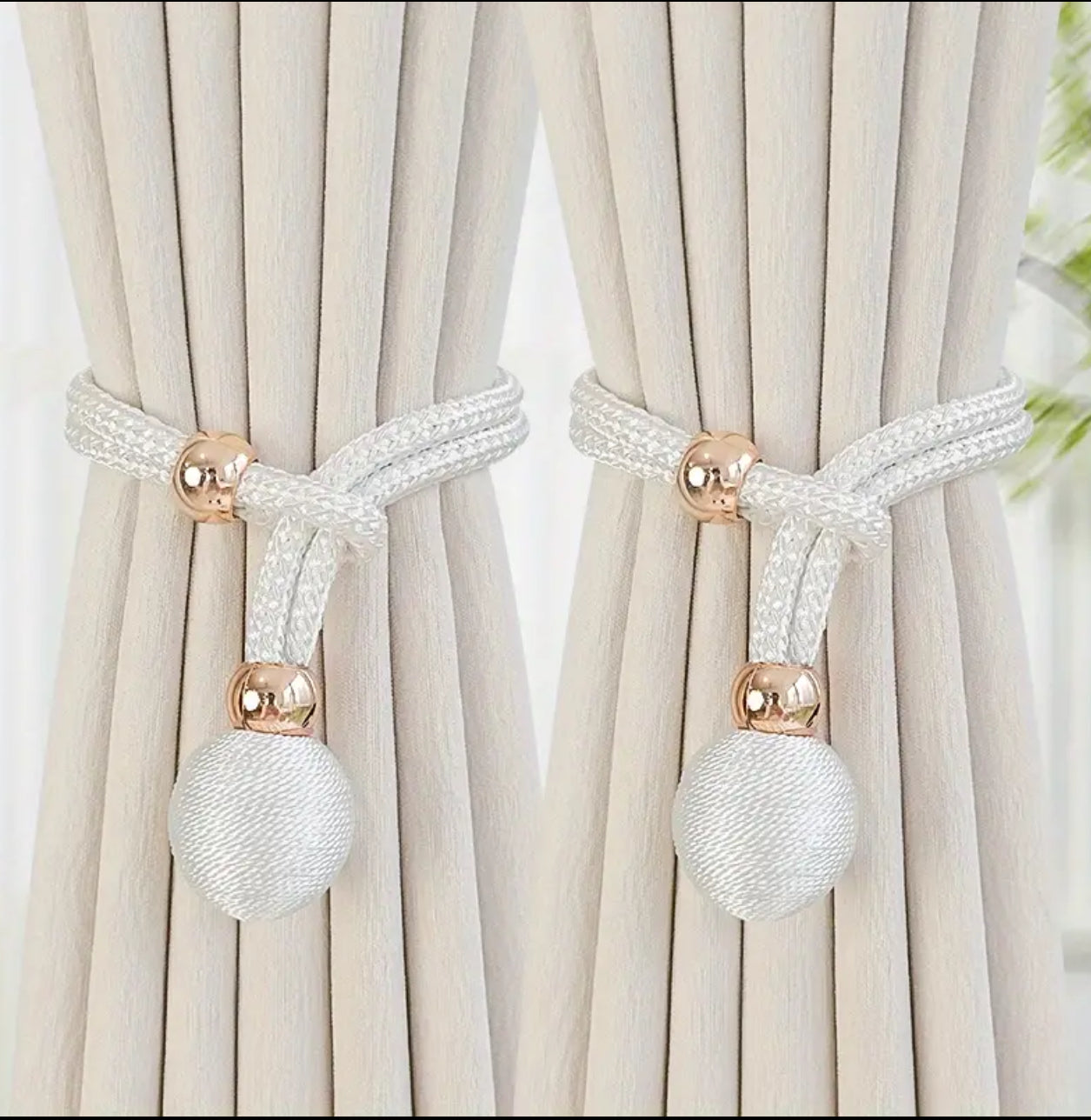 2pc Curtain holder buckle rope