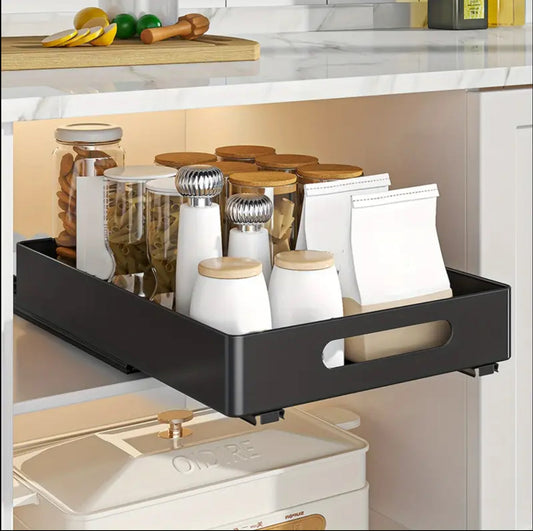 Pull out cabinet organizer