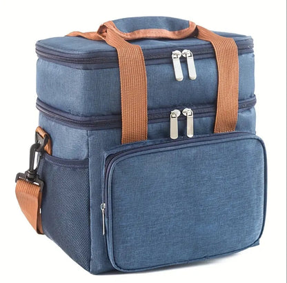 Double Compartment (15L) Insulated Lunch Bag