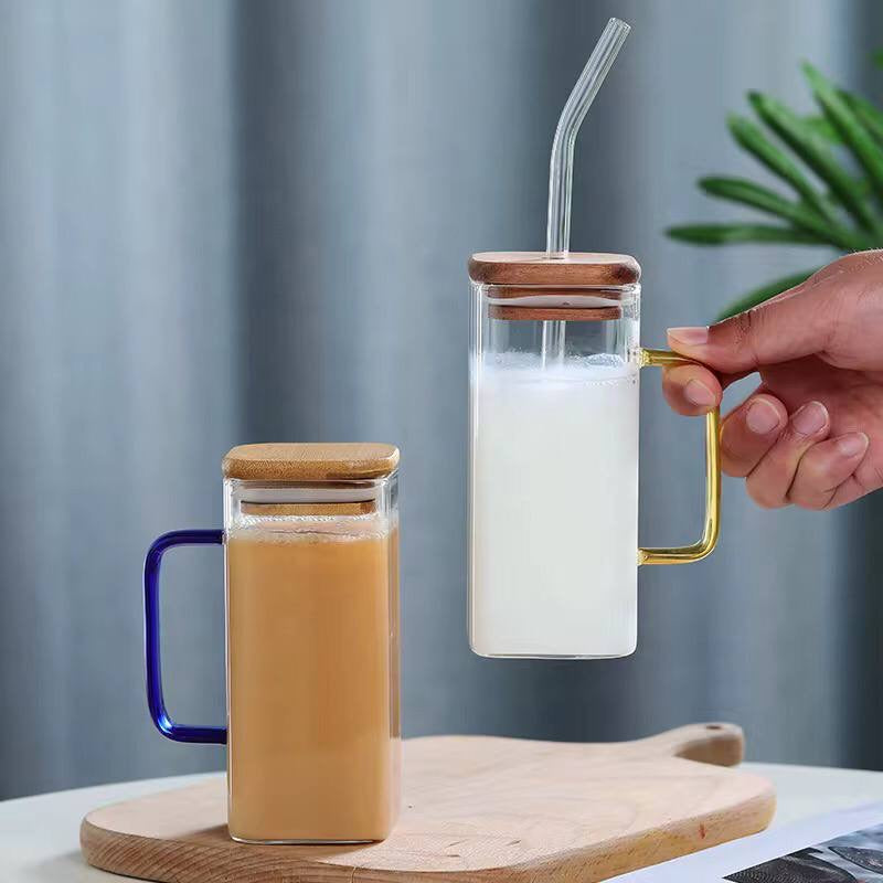 400ml Good morning Square smoothie glass cup