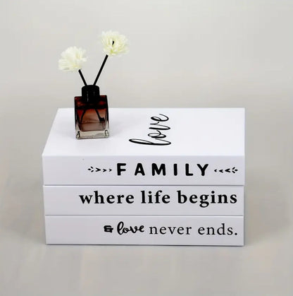 3pc Decorative books for modern home decor