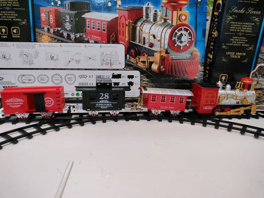 Electric Steam Train Toy Rail Car Set Steam Train Model