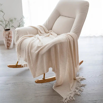 Knitted fleece blankets