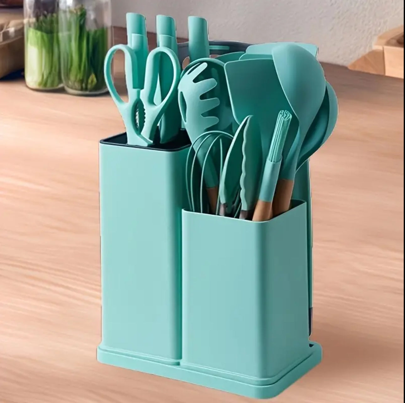 19 pcs silicone spoons set