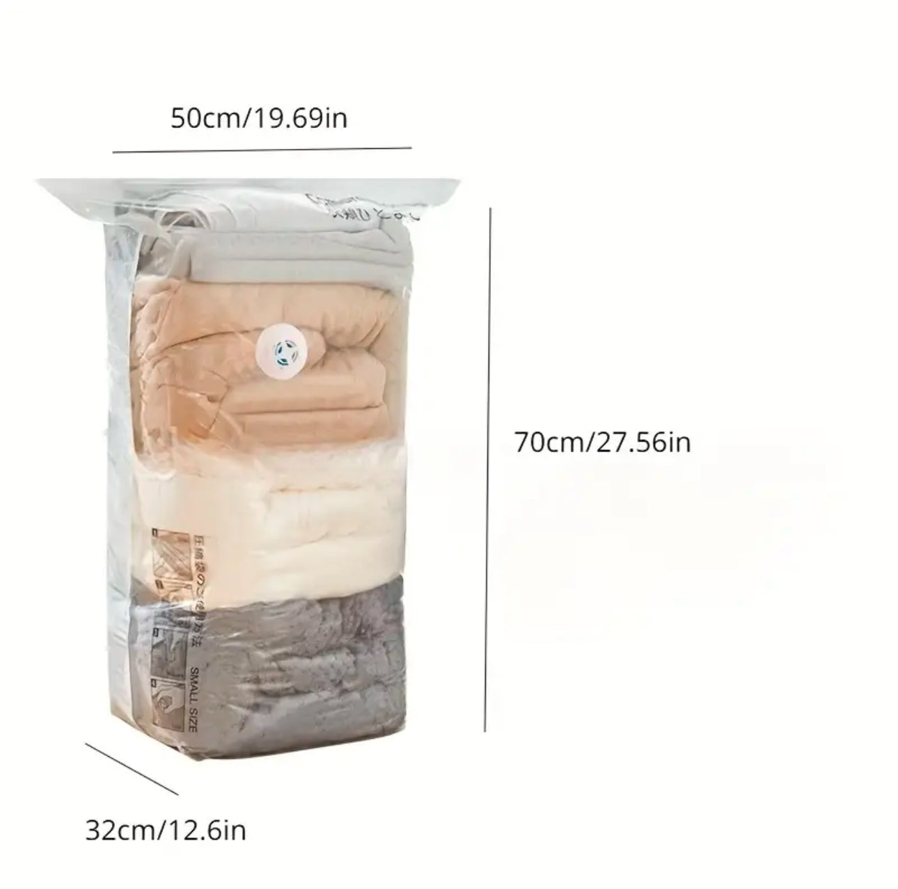 5pcs set No Pump Needed Vacuum Storage Bags