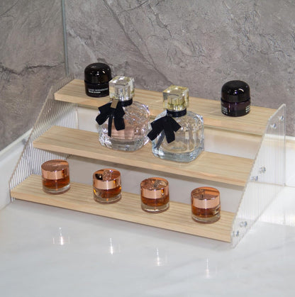 3 Tier Bamboo and Acrylic multi purpose stand