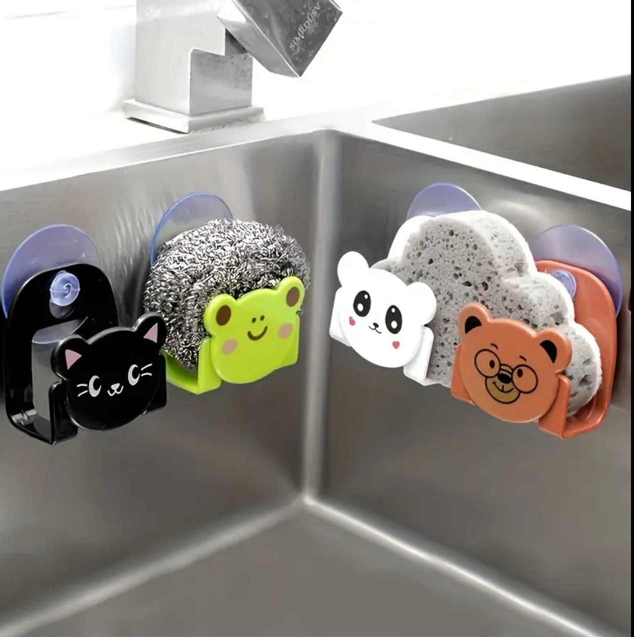 wall adhesive Cat hook sponge holder