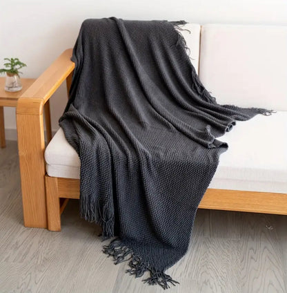 Knitted fleece blankets