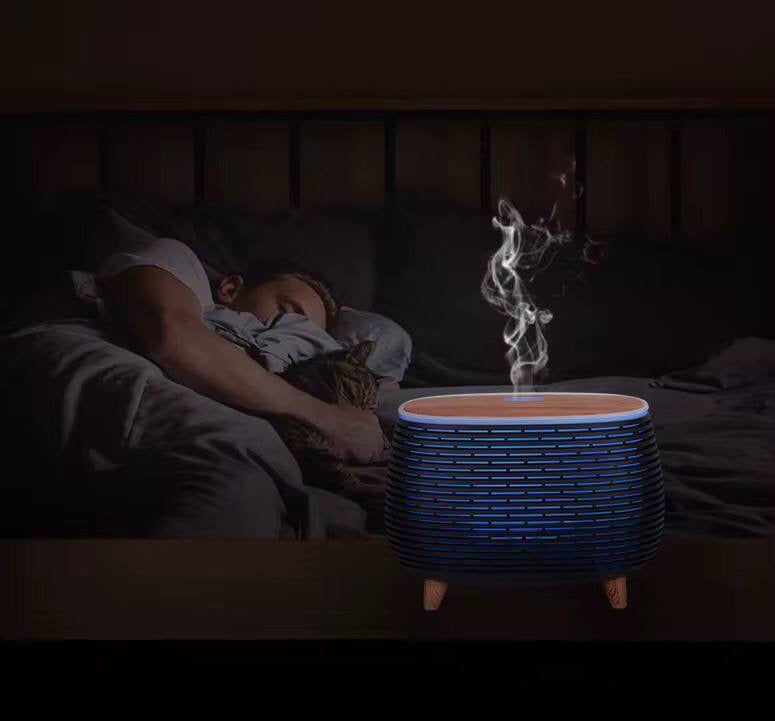 7 Colors Wood Grain Ultrasonic Ultrasonic Aromatherapy  Diffuser