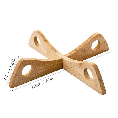 Wooden cross pot coaster