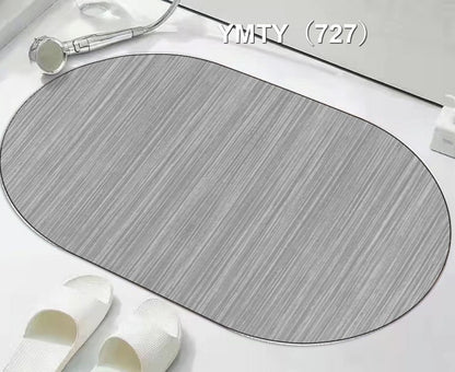 Super Absorbent oval rubber Mat,Slip-resistant Bath Room Mat