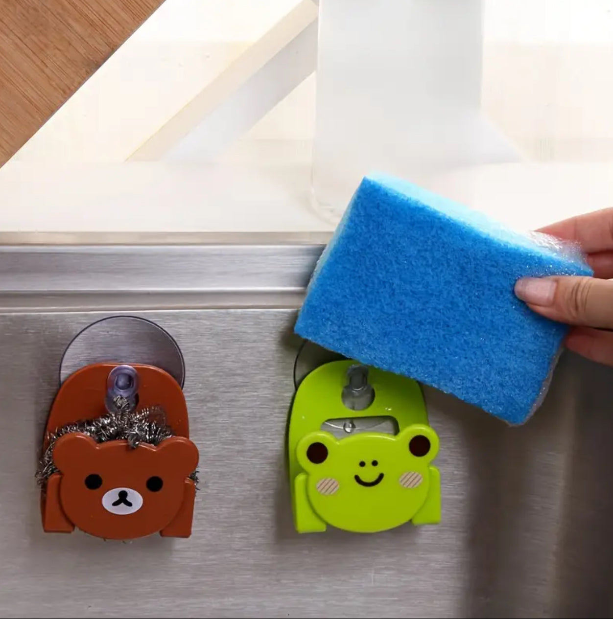 wall adhesive Cat hook sponge holder