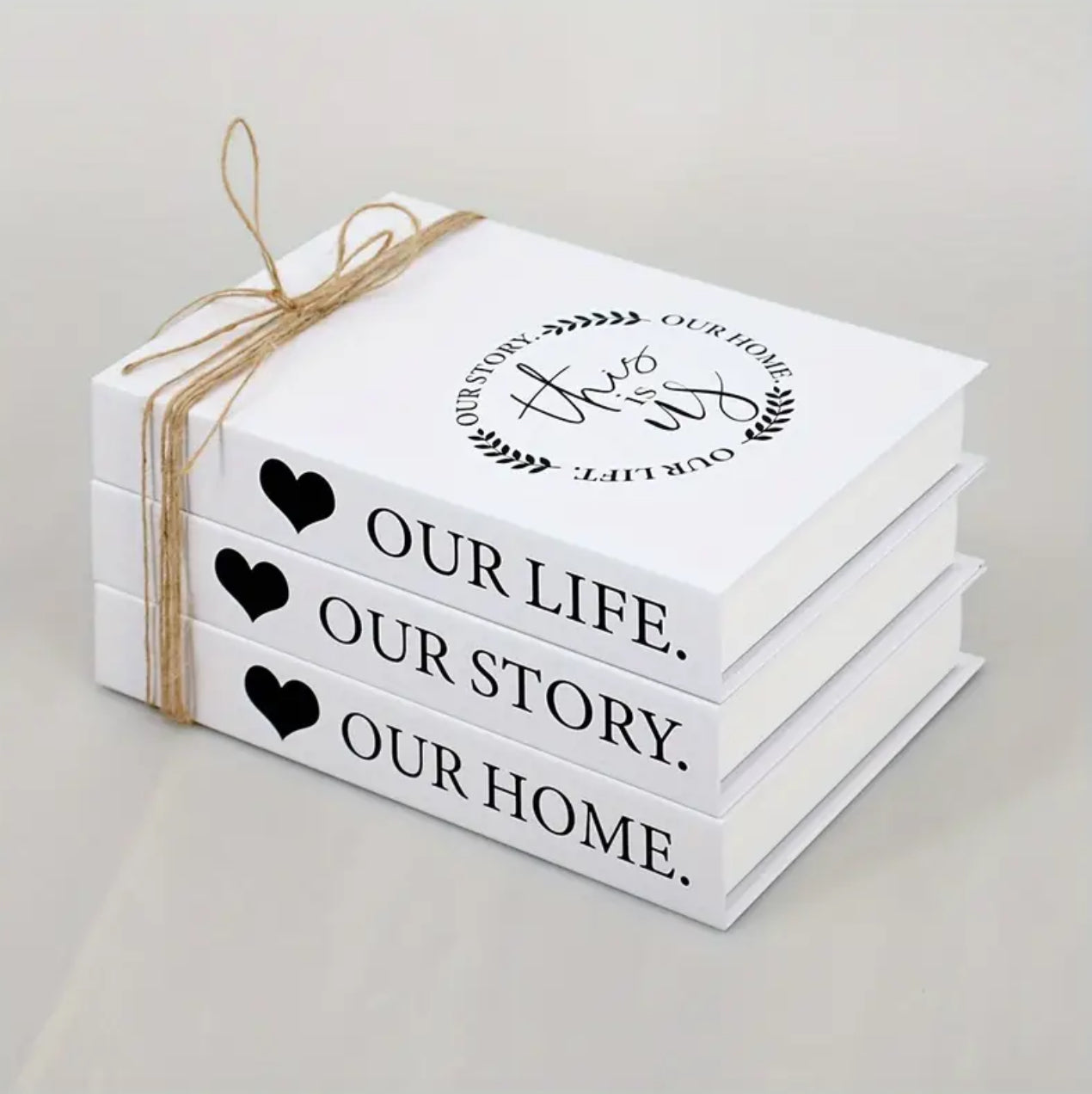 3pc Decorative books for modern home decor