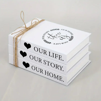 3pc Decorative books for modern home decor
