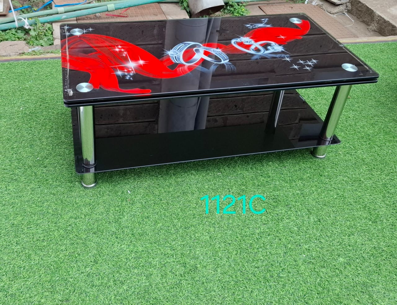 Heavy glass coffee table