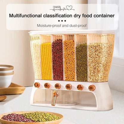 Acrylic Partitioned Rice/Cereal Dispenser
