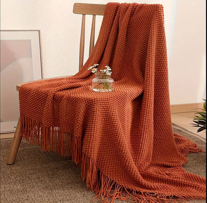 Knitted fleece blankets