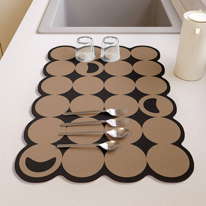 Absorbent dish drying mat