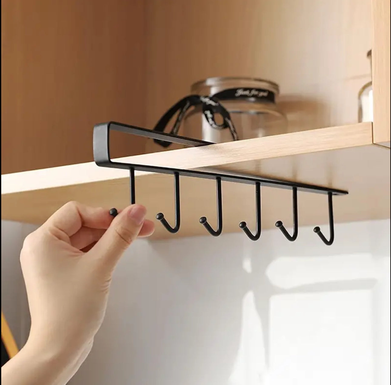 Under shelf metallic organizer