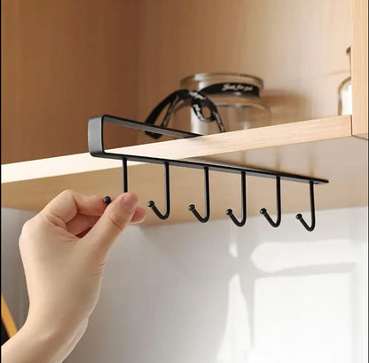 Under shelf metallic organizer