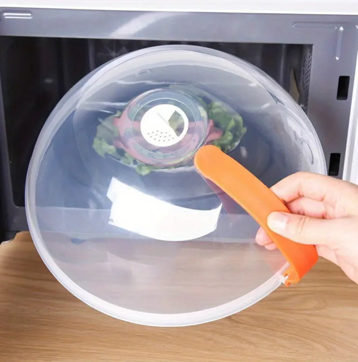 Food Grade Microwave/food cover with whith handle