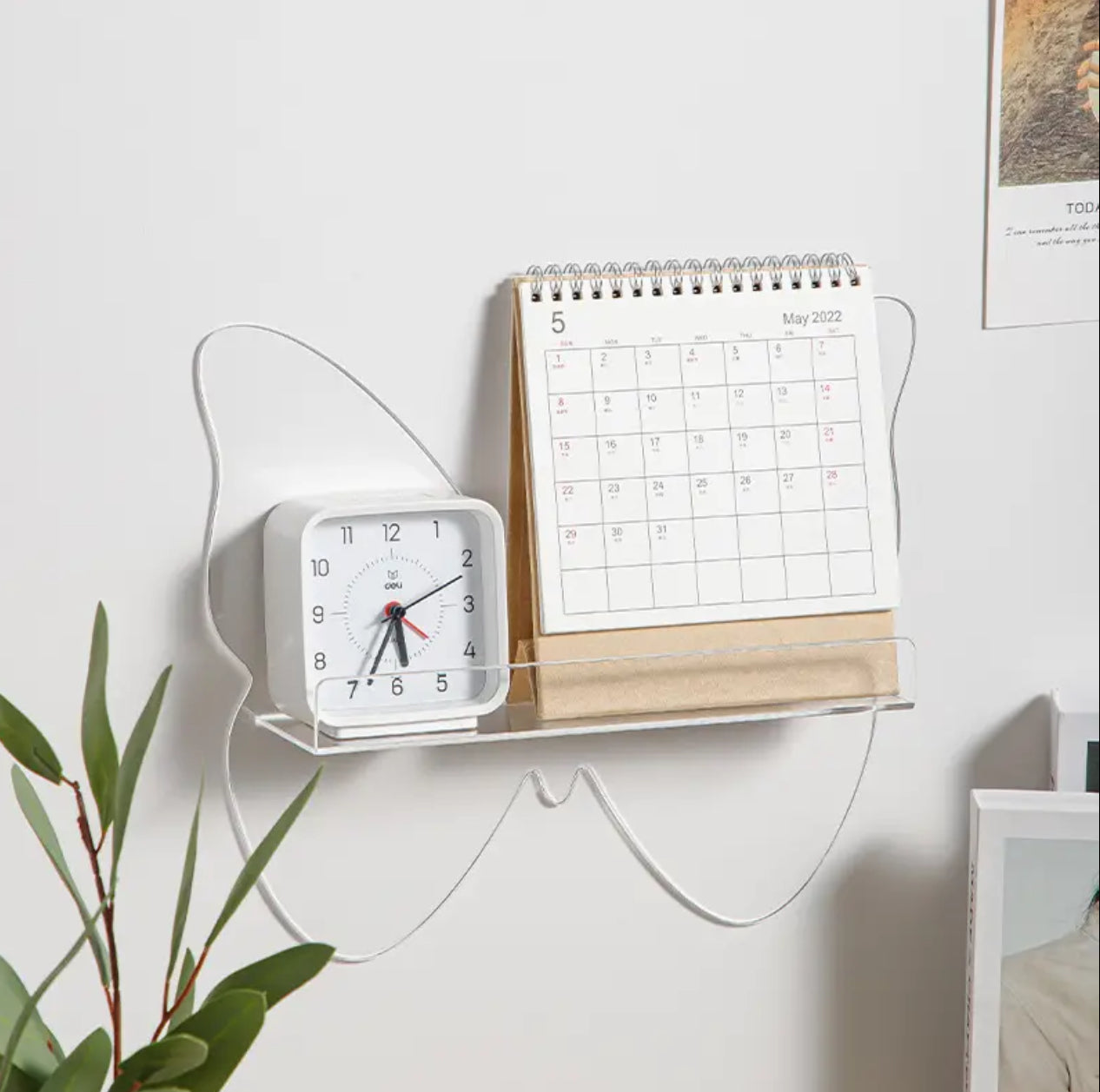 Acrylic  Butterfly design Floating Bathroom Shelve