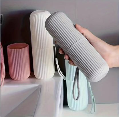 Portable travel toothbrush holder