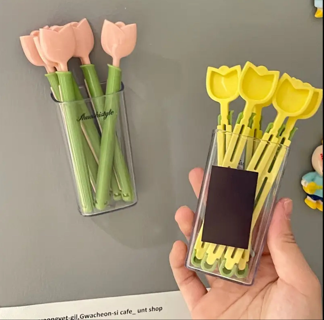 Magnetic Tulip Fridge Food Storage Clips