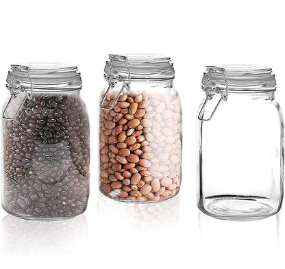 Airtight storage Clip top jars