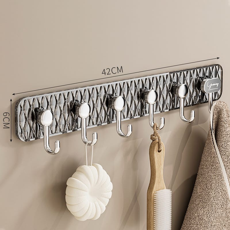 Luxury Six-Row Adhesive Hooks