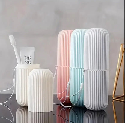 Portable travel toothbrush holder