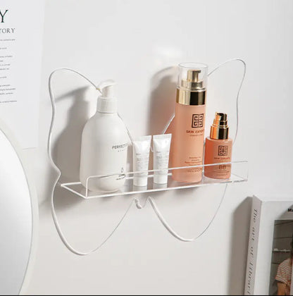 Acrylic  Butterfly design Floating Bathroom Shelve