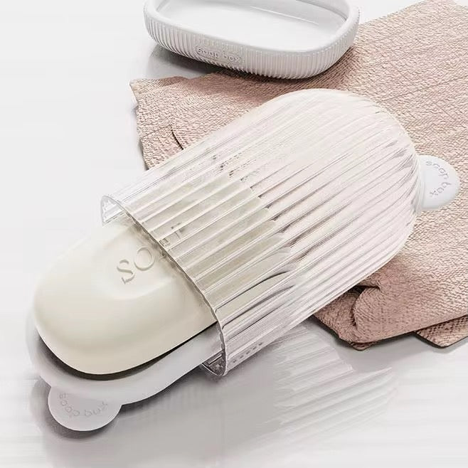 Portable Travel soap dish holder with shower brush