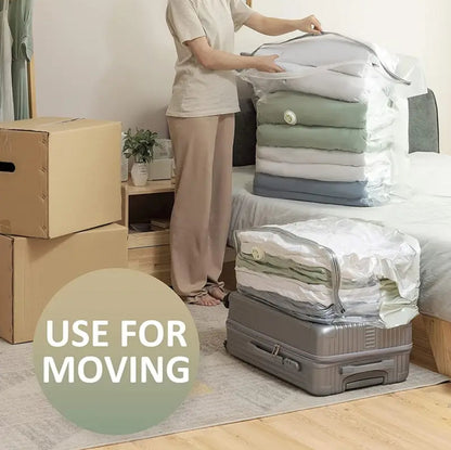 5pcs set No Pump Needed Vacuum Storage Bags