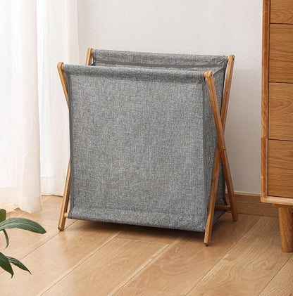 Foldable laundry hamper with cover lid