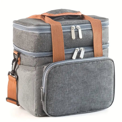 Double Compartment (15L) Insulated Lunch Bag