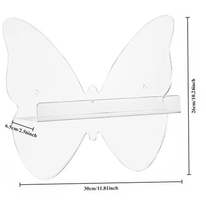 Acrylic  Butterfly design Floating Bathroom Shelve