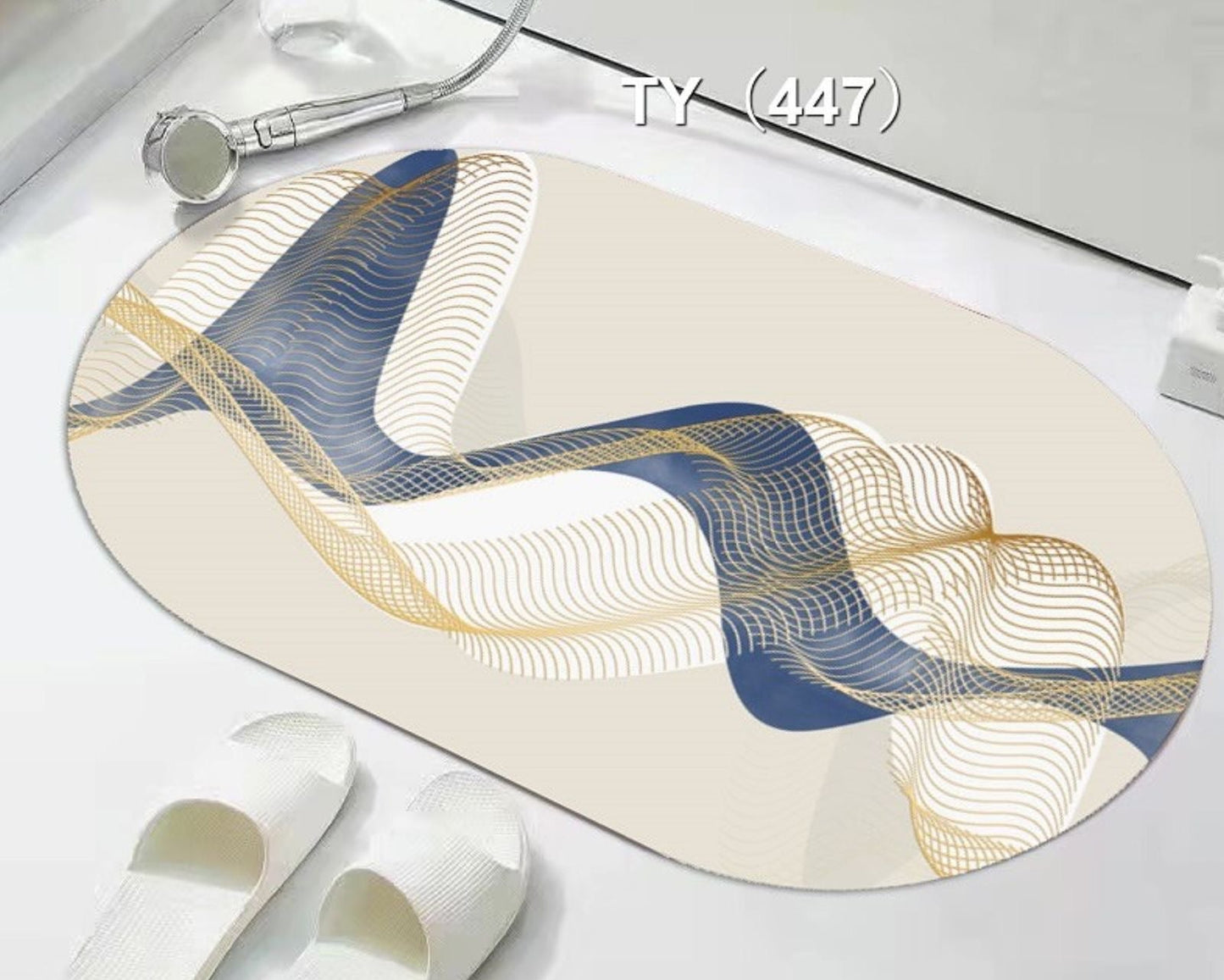 Super Absorbent oval rubber Mat,Slip-resistant Bath Room Mat