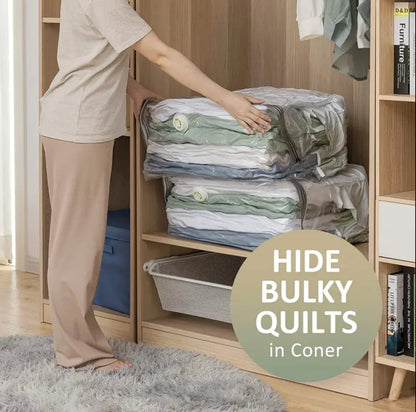 5pcs set No Pump Needed Vacuum Storage Bags