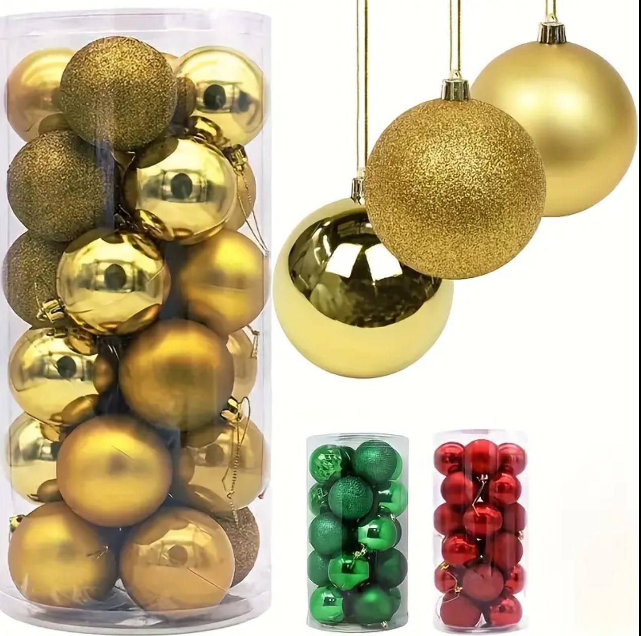 24-Piece Christmas Ball Ornament Set