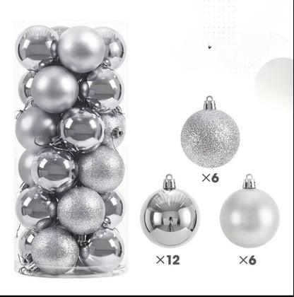 24-Piece Christmas Ball Ornament Set