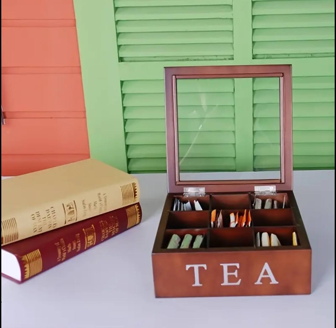 9 grid tea bag organizer
