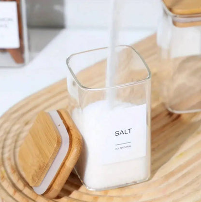 3 Tier bamboo spice Rack with 12 spice jars