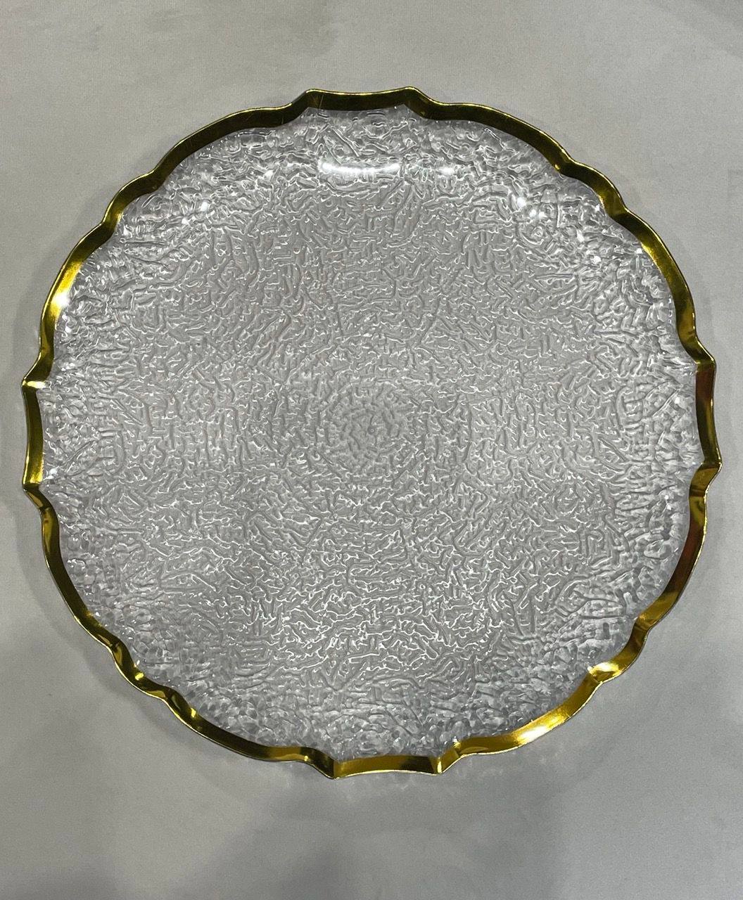 High quality unique clear charger plates