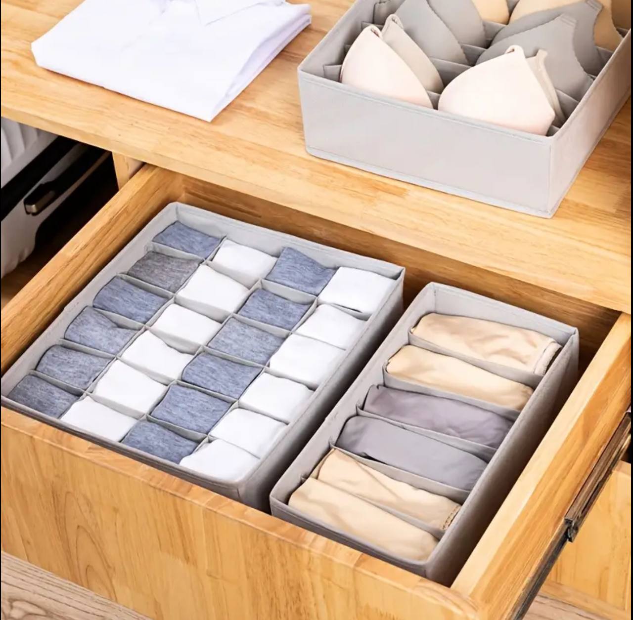 3Pcs/Set Underwear Bra Socks Storage Box