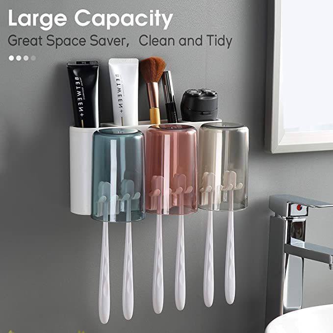 Wall mounted tooth brush holder
