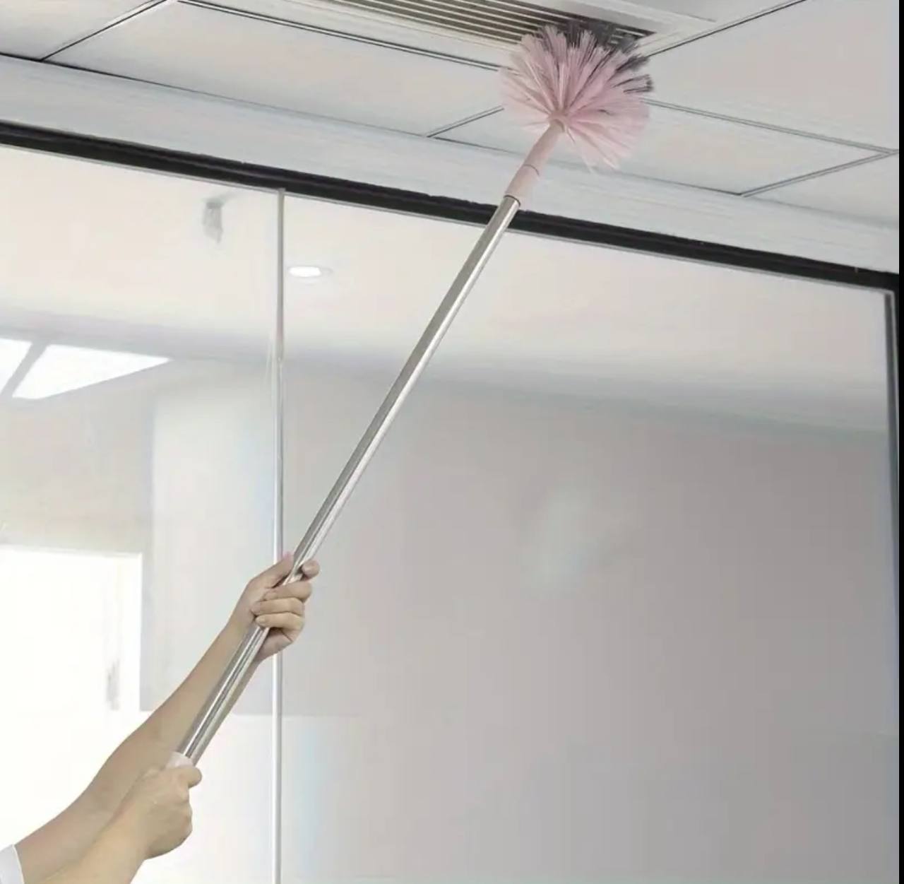 Extendable Cobweb broom with Extension Pole