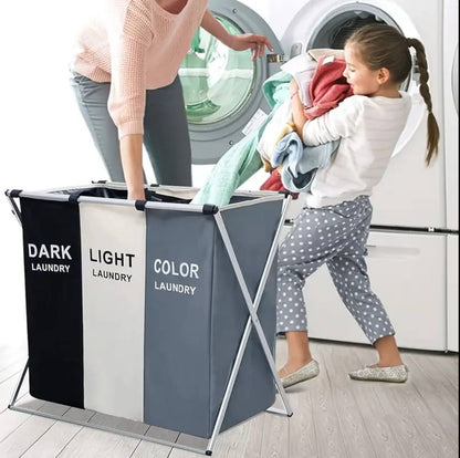 3 grid foldable laundry basket