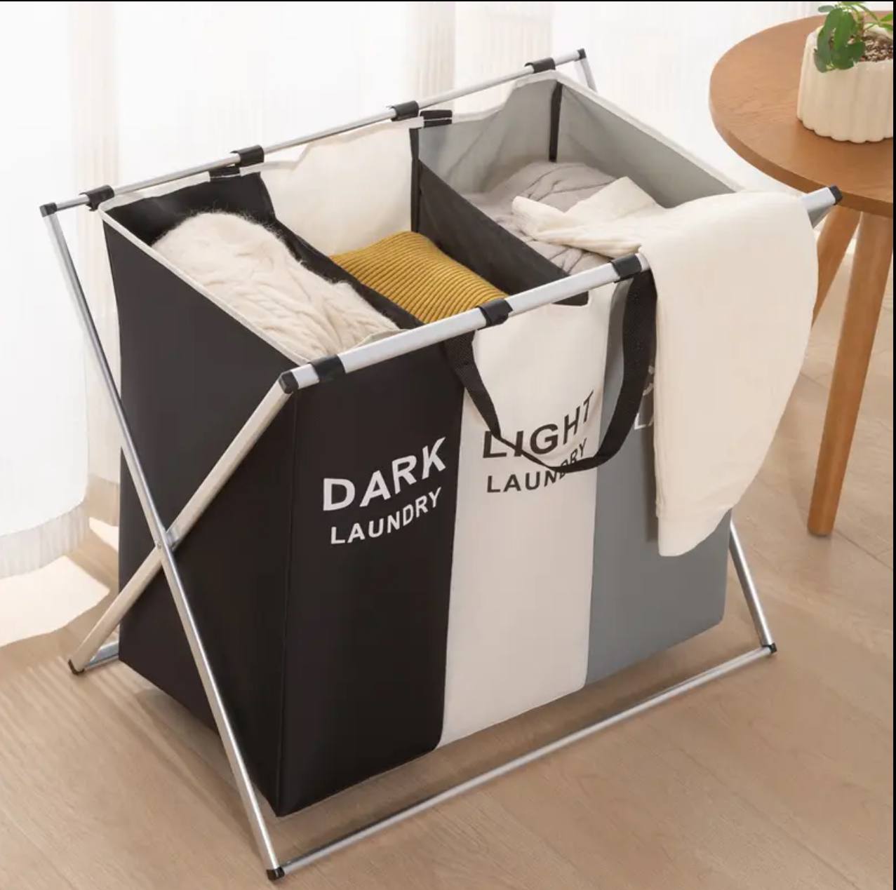 3 grid foldable laundry basket